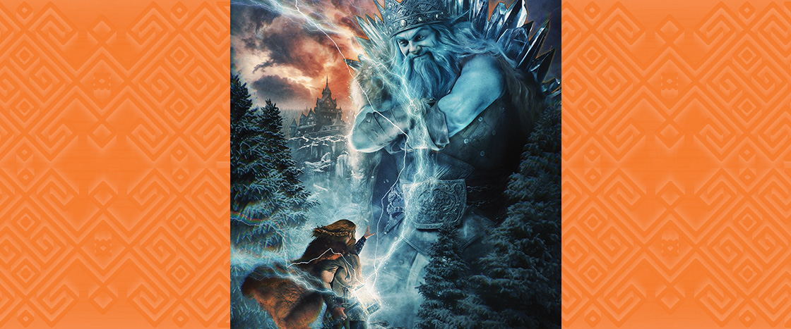 Image of Thor battling a giant villain